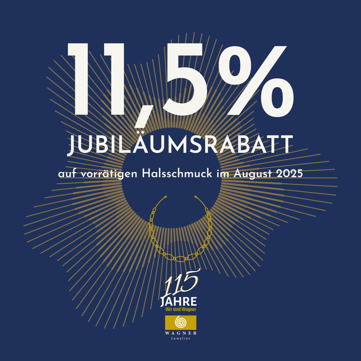 Angebot August vorrätiger Halsschmuck 11,5% Rabatt